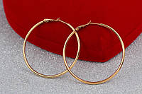 Серьги кольца Xuping Jewelry 5 см золотистые