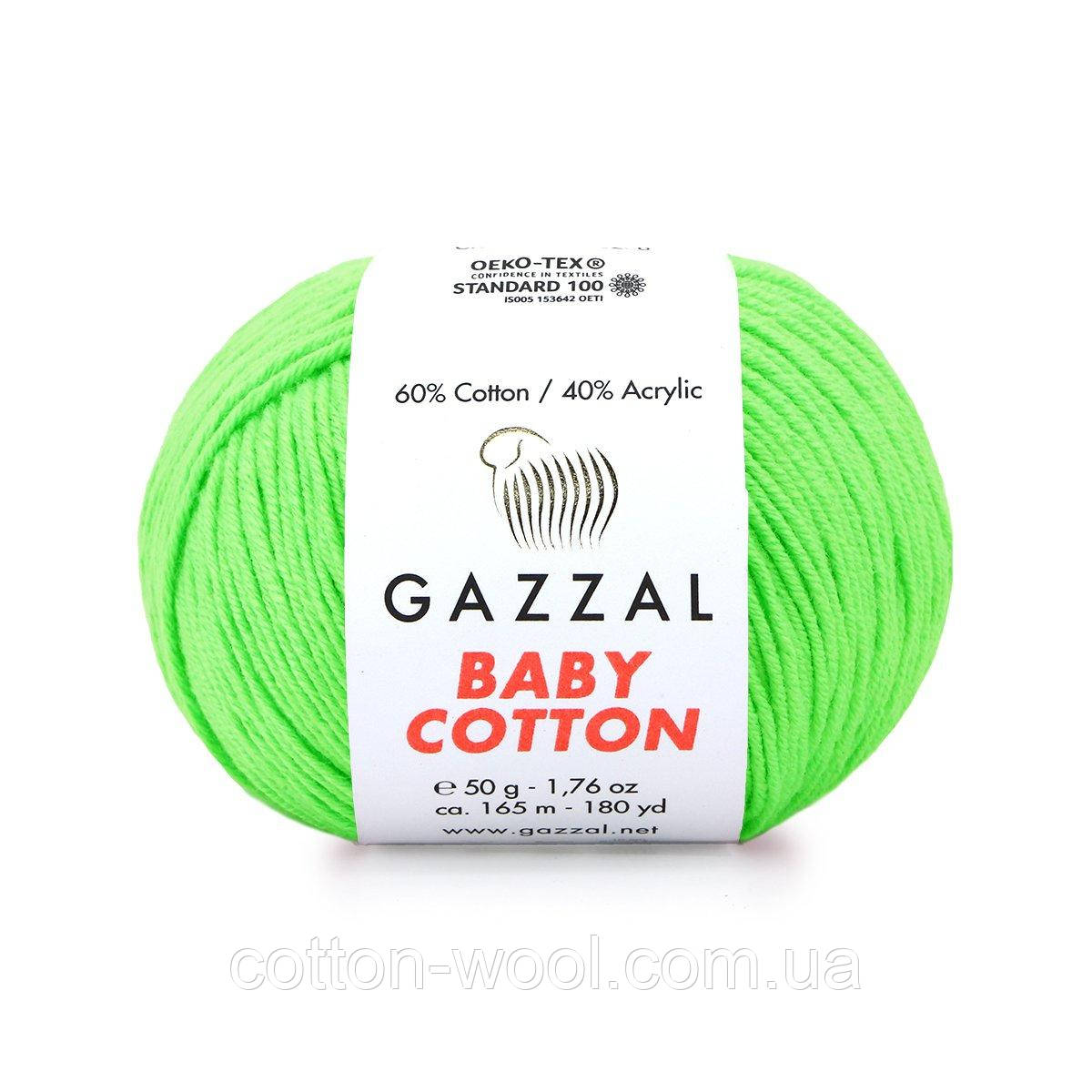 Gazzal Baby Cotton (бебі котон) 3427 салатовий