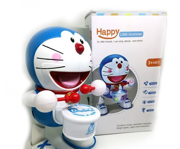 Інтерактивна танцювальна іграшка з барабаном Dancing Happy Doraemon, барабанщик Дораемон
