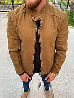 Мужская стильная куртка на осень (светло-коричневая)