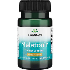 Мелатонін Swanson Melatonin 3 мг 60 капс.