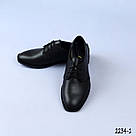 Жіночі шкіряні туфлі без підборів на шнурівці, фото 9