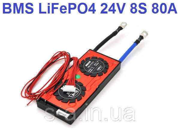 80A 24 В BMS плата DaLy LiFePO4 24V 8S 80A симетрія