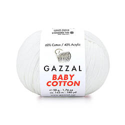 Gazzal Baby Cotton (Бебі котон)3432 білосніжний