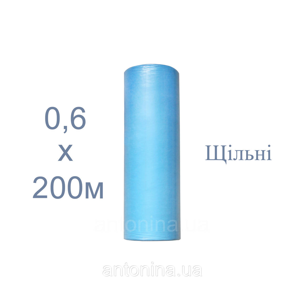 Одноразові простирадла блакитні 0,6х200м щільні, спанбонд на кушетку