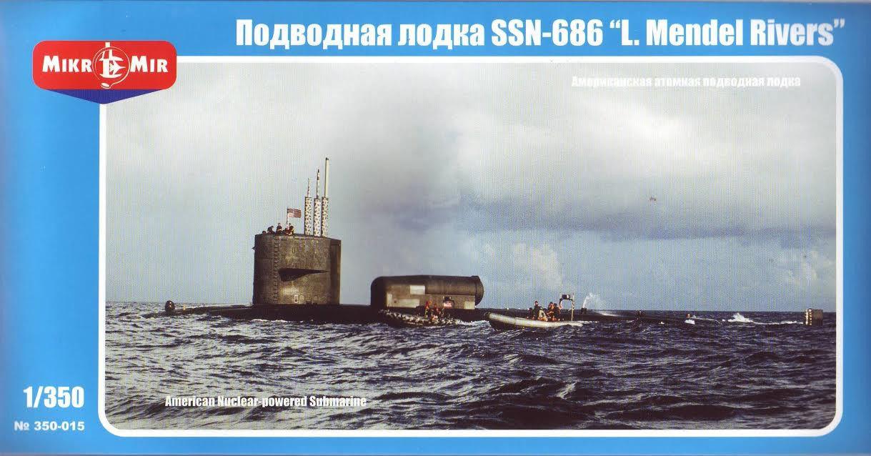 Пластикова модель 1/350 Micro Mir 350-015 американський підводний човен SSN-686 "Mendel Rivers"