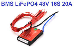 20A 48В BMS контролер плата DaLy LiFePO4 48V 16S 20A симетрія