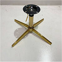 Стілець майстра салону Foro Button GD-Modern Base рожевий 1021 велюр на золотій хрестовині зі стопками, фото 6