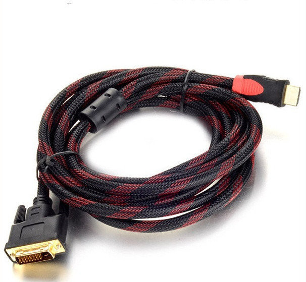 Кабель HDMI-DVI (V1.4) 1.5M, шнур перехідник HDMI DVI мідь