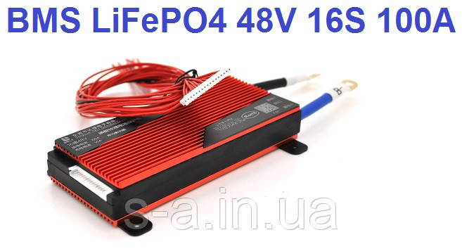 100A BMS контролер плата DaLy LiFePO4 48V 16S 100A симетрія