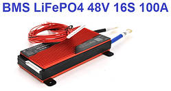 100A BMS контролер плата DaLy LiFePO4 48V 16S 100A симетрія