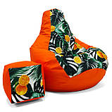 Крісло мішок, крісло мішок Груша з ПУФ XL 130*90 з Принт, фото 2