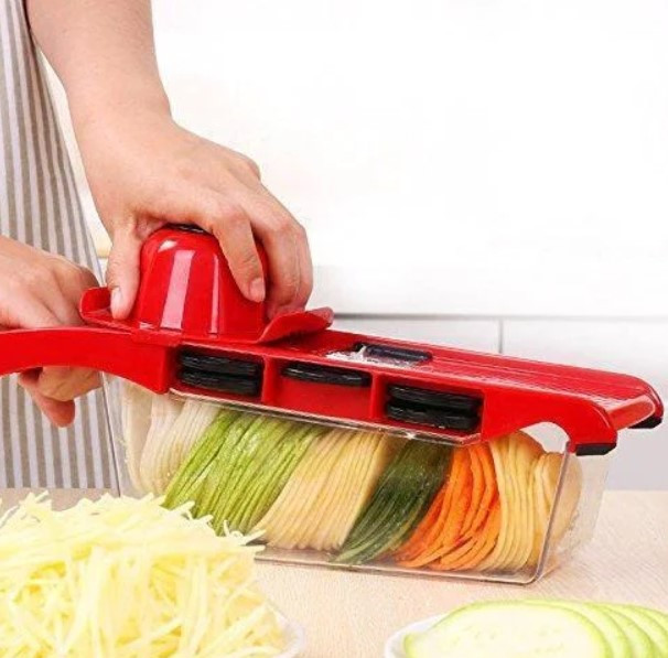 Овочерізка Mandoline Slicer 6 in 1, Ручна овочерізка з контейнером, Мультислайсер для овочів