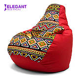 Крісло мішок, крісло мішок Груша з ПУФ XL 130*90 з Принт, фото 4