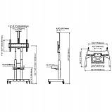 Телевізійна стійка NB AVA1800-70-1P для телевізорів 55 до 80", фото 7