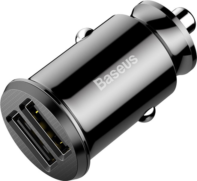 Адаптер автомобільний BASEUS Grain CCALL-ML01, 2USB, 3.1 A, чорний