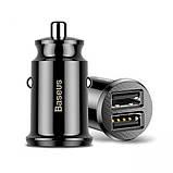 Адаптер автомобільний BASEUS Grain CCALL-ML01, 2USB, 3.1 A, чорний, фото 6