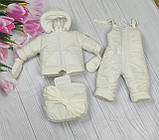 Дитячий зимовий комбінезон трансформер для новонародженого 3в1 від 0 до півтора року (на овчині), фото 6