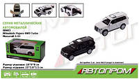 Машина металл Автопром, 1:33 Mitsubishi Pajero 4WD Turbo, свет, звук, коробка 18*9*8 см