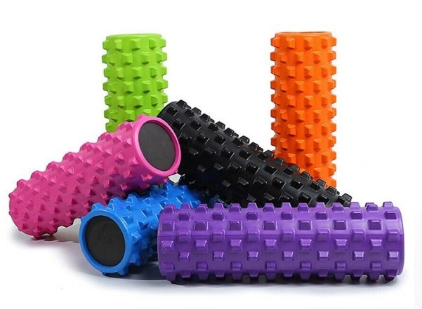 Ролер масажний Grid Rumble Roller 14,5х45 см ребристий для масажу спини, йоги, фітнесу (FI-4942)