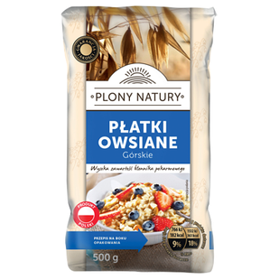 Каша Вівсяна Пластівцями Гірська Plony Natury Platki Owsiane Gorskie 500 г Польща