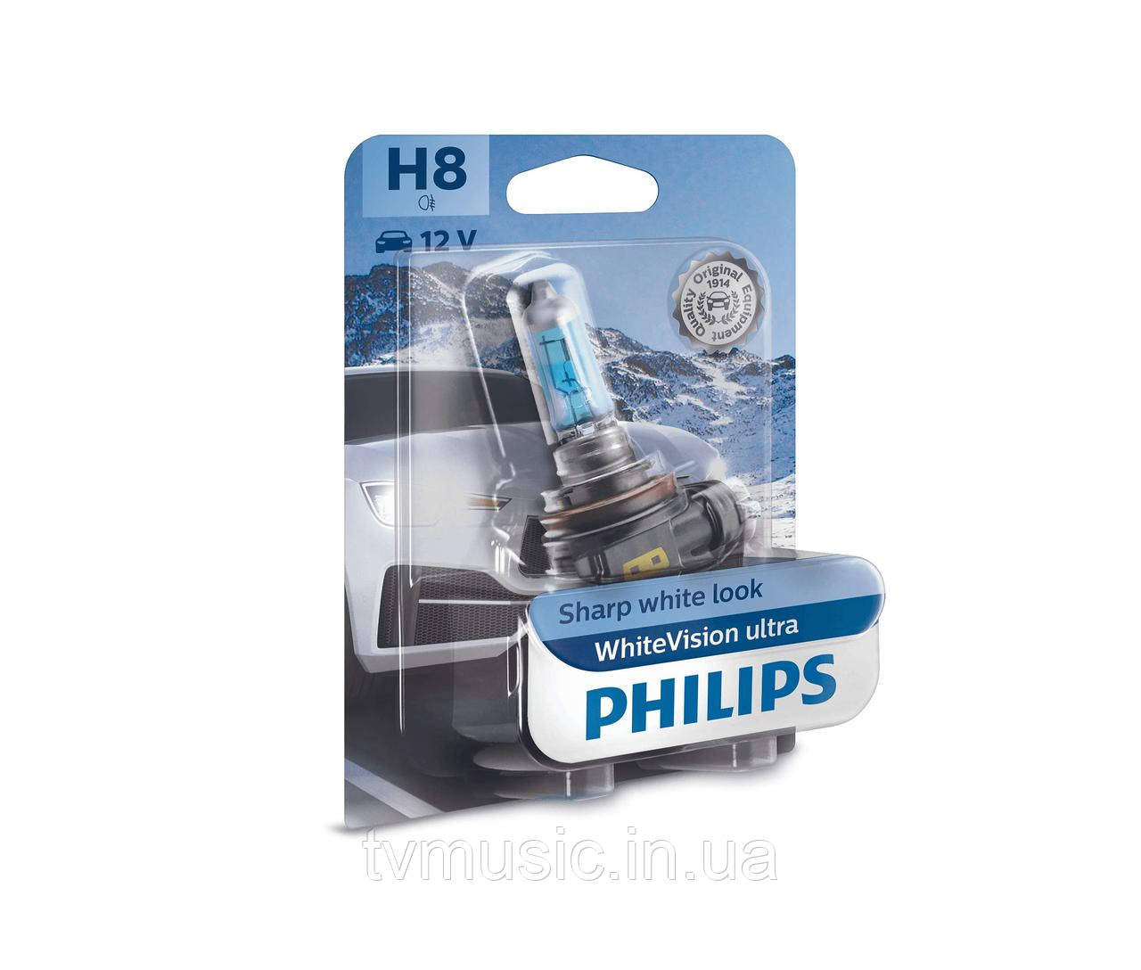Галогенна лампа Philips WhiteVision Ultra H8 12 V 35 W 12360WVUB1