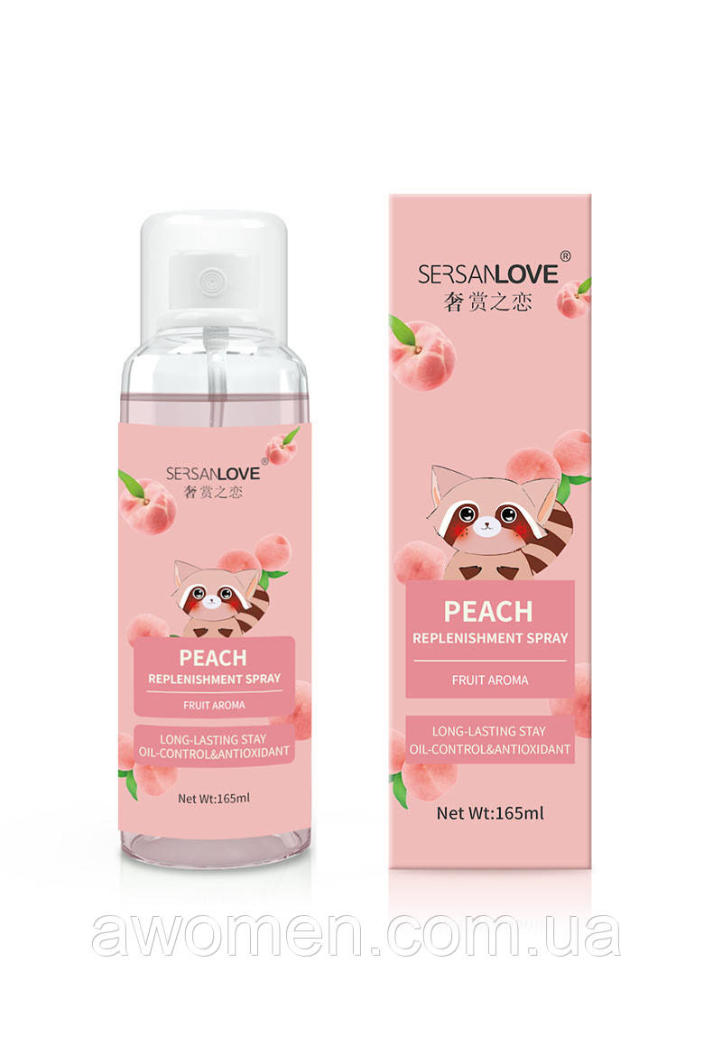 Зволожувальний спрей тонер для обличчя Sersanlove Peach Honey з екстрактом персика 165 ml