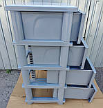 Пластиковий сірий комод Смужки рожеві, фото 5