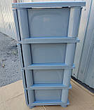 Пластиковий сірий комод Смужки рожеві, фото 9