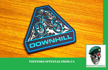Шеврон спортивний "Downhill" гірські велосипеди (morale patch) Зробимо будь-який патч!