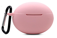 Чехол-накладка DK Silicone Candy Friendly с карабином для Huawei FreeBuds 4i (pink)