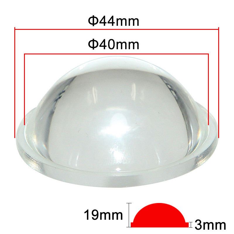 Линза светодиодной матрицы LED Lens 20-100W 60° 44mm 20w 30w 50w 70w 80w 100w - фото 4 - id-p224734750