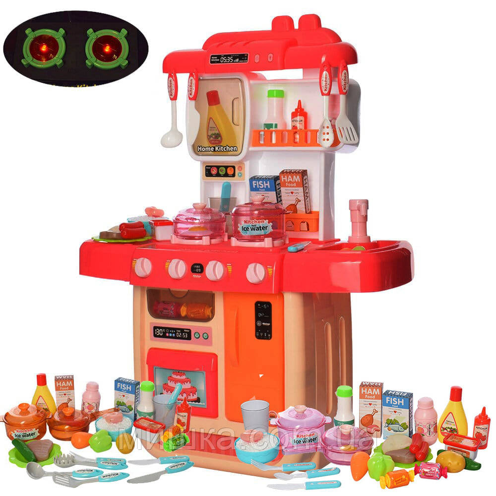 Дитяча кухня WD-P32 LIMO TOY 30 предметів, висота 70 см, духовка, холодильник, мийка (вода), фото 1