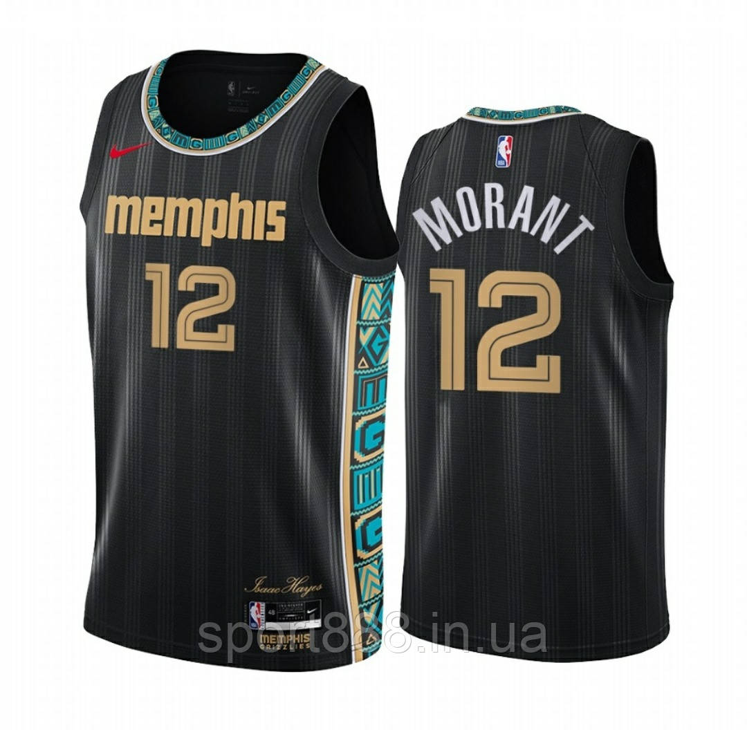 Баскетбольний джерсі чорна Морант 12 Мемфіс Гриззліс Nike Morant Memphis Grizzlies