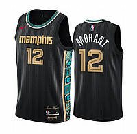 Баскетбольная джерси черная Морант 12 Мемфис Гриззлис Nike Morant Memphis Grizzlies