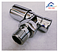 Кран з накидною гайкою кутовий вентільний CHROM SOLOMON 1/2" PN40, фото 3