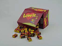 Жувальна гумка Love Is зі смаком лимон а вишня 100шт\уп