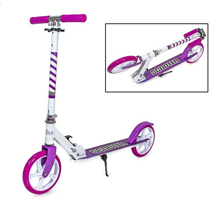 Двоколісний Самокат металевий Складаний Scale Sports 460 Фіолетовий, фото 1