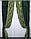 Комбіновані (2шт. 1,5х2,7м.) штори з тканини блекаут-софт. Колір зелений. Код 014дк 10-343, фото 2