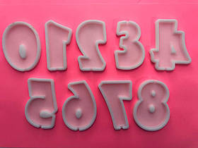 Силіконовий молд для льодяників "Набір цифр 1"