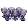 Набір із 6-ти скляних келихів для вина в пурпуровому кольорі Toscana Maison, фото 2