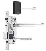 Замок отельный TESA I-VOLUTION MIFARE WIRELESS + BLE P ADB Squared UNIV EXT черный (Испания)