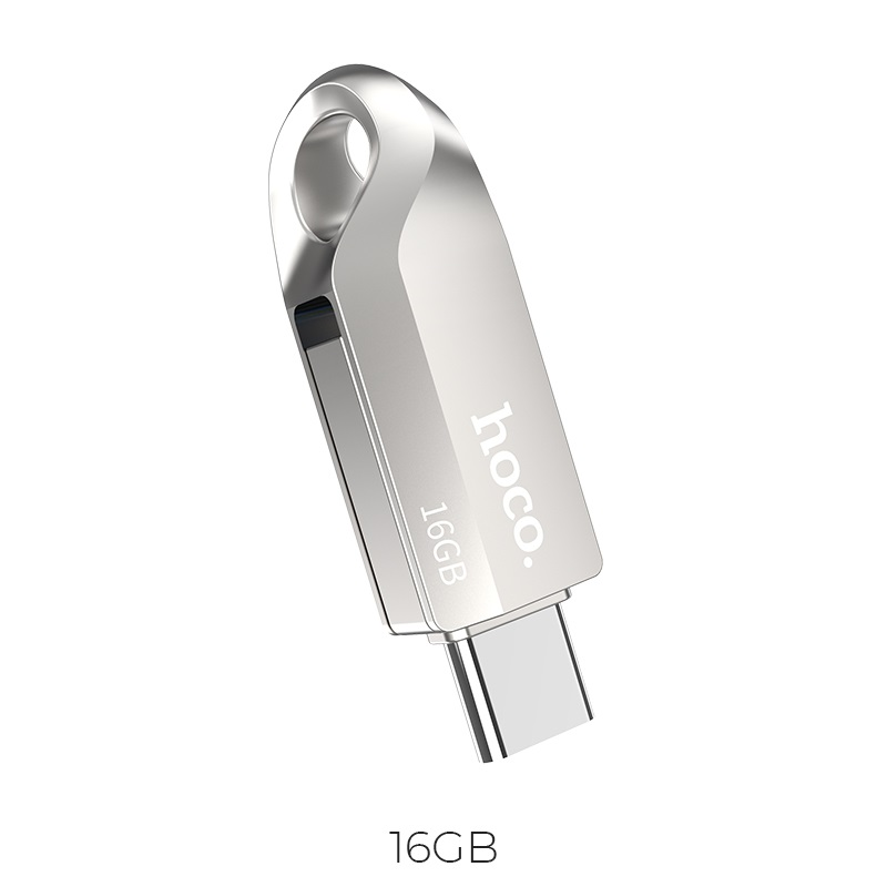 USB Флешка 2в1 16GB Type-C / USB 3.0 для телефону, комп'ютера HOCO Wise USB3.0 UD8 Сірий, фото 1