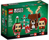 Конструктор Лего LEGO Brick Headz Северный олень и эльфы