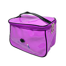 Косметичка-Валізка Traum LIPS Forever Love лакована 23х12х14 см лавандова