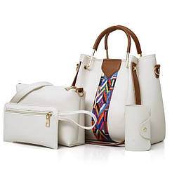 Набір сумок з екошкіри MAVKA, колір білий