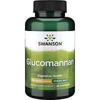 Глюкоманнан корінь коньяку, Glucomannan Konjac Root, Swanson, 665 мг, 90 капсул