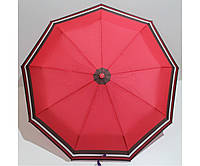Зонт полуавтомат женский складной Антиветер FLAGMAN Красный