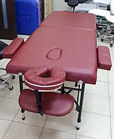 Складной массажный стол -чемодан Diplomat портативная кушетка для массажа легкая переносная кушетки для ресниц Темно-вишневый