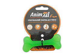 Іграшка для собак AnimAll Кістка 8 см зелена 88105